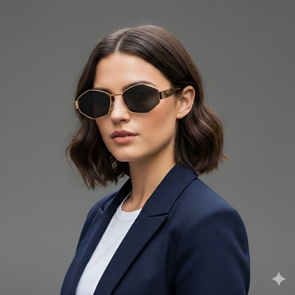 Geometric Metal Sunglasses || SN-2 - Image 4