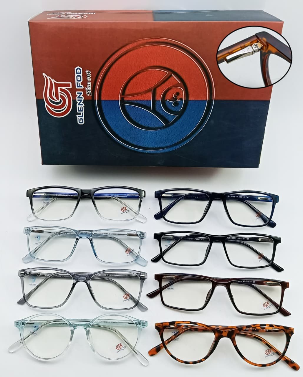Glenn Fod Eyewear || Blue Cut || Sheet Frame || Spring Hinges - Image 1