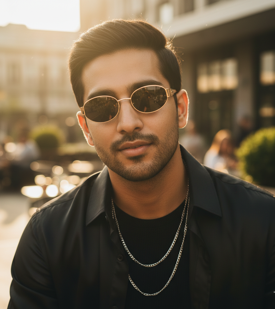 Oval Metal Sunglasses || SN-1 - Image 4